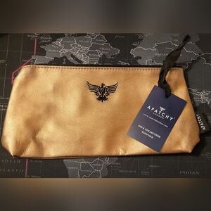 Apatchy Blush Gold Cosmetic Bag. Medium Pouch